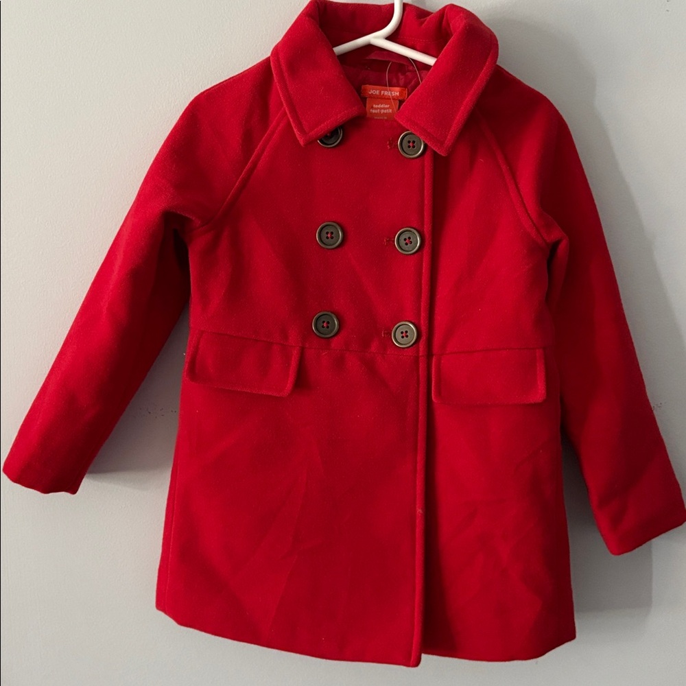 Joe Fresh Red Peacoat